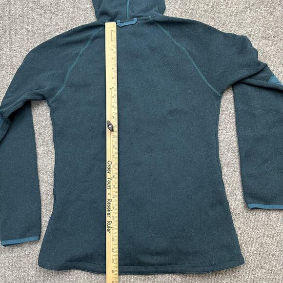 Fjallraven Ovik Fleece Hoodie Womens Small Blue Full Zip Outdoor Jacket - Picture 11 of 12